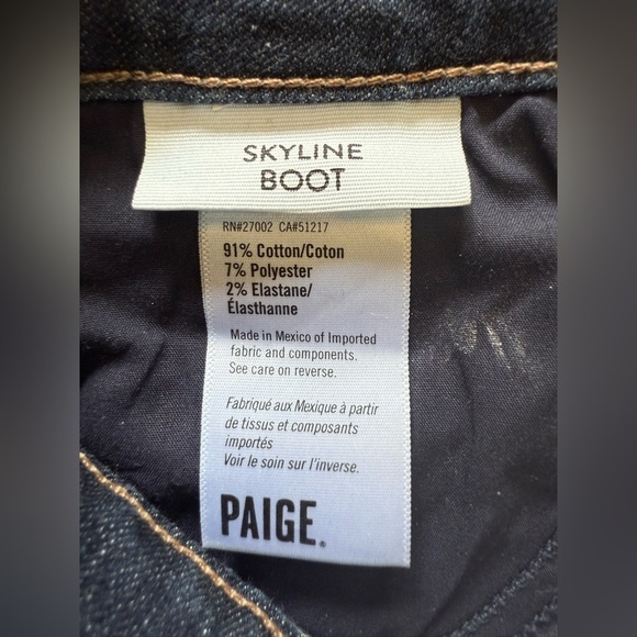 Paige Women’s Dark Denim Skyline Mid-Rise Bootcut Flare Jeans - Size 29 - Picture 8 of 9